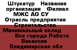 Штукатур › Название организации ­ Филиал МЖС АО СУ-155 › Отрасль предприятия ­ Строительство › Минимальный оклад ­ 35 000 - Все города Работа » Вакансии   . Владимирская обл.,Вязниковский р-н